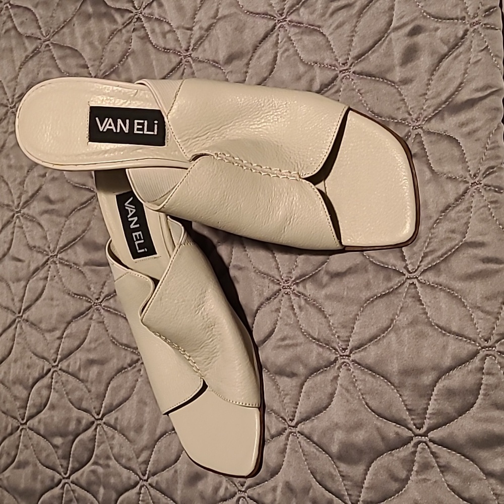 Vaneli, Heeled Slides, Cream Colored, Size 8, Never Worn